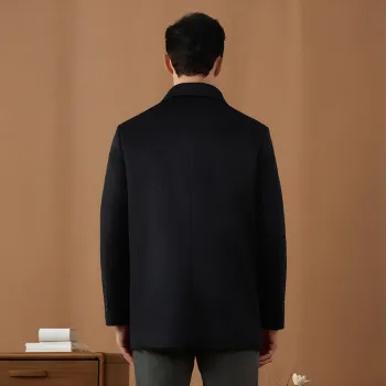 Devanro Coats Men's Black Verbena Green