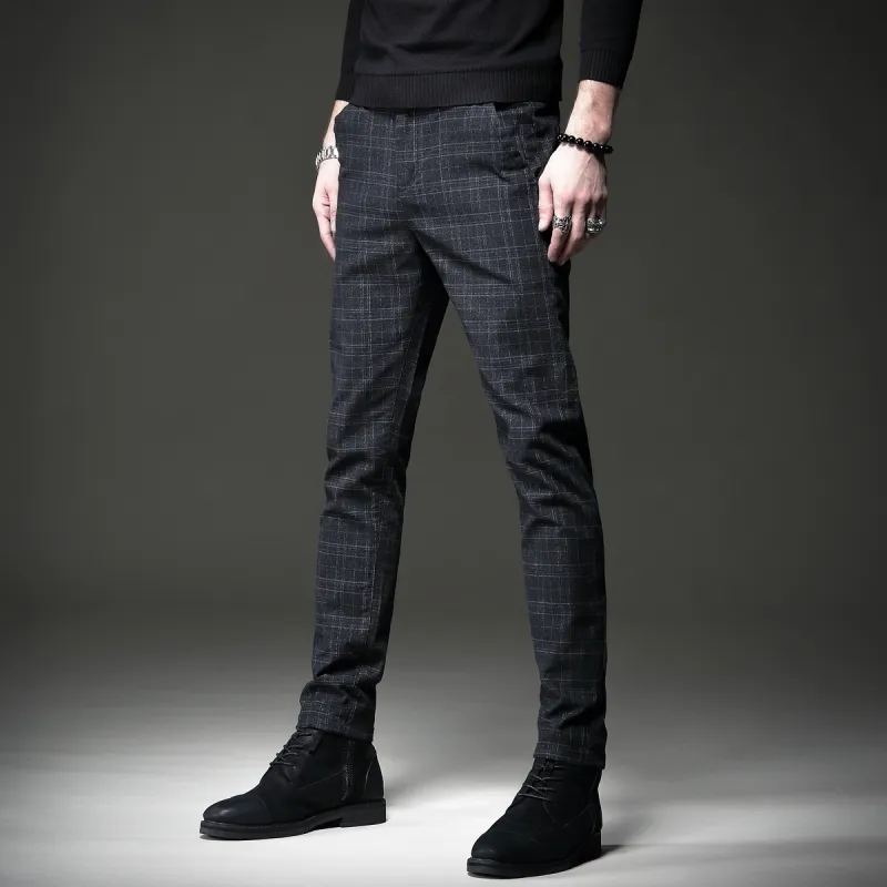Devanro Casual Pants Men's Black-2