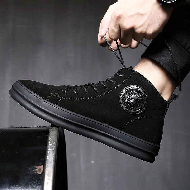 Devanro Ankle Boots Men's Black-5