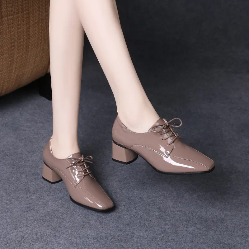 Devanro Chunky Heel High Heels 5.0cm Women's-9