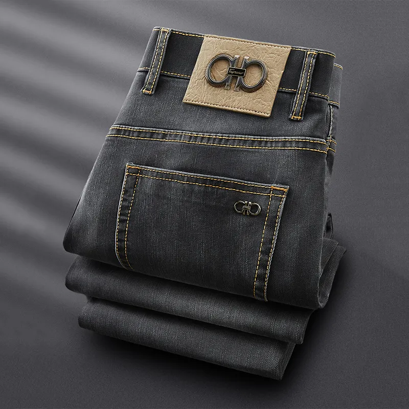 Devanro Jeans Men Gray-3