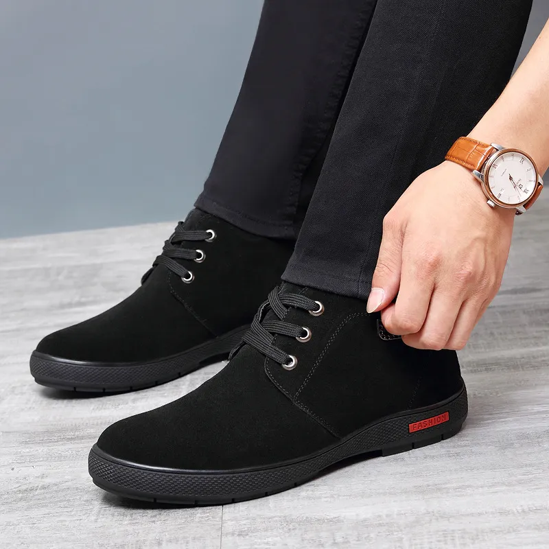 Devanro Warm Wear-Resistant Slip-Resistant Mid-Top Casual Shoes Men's-2