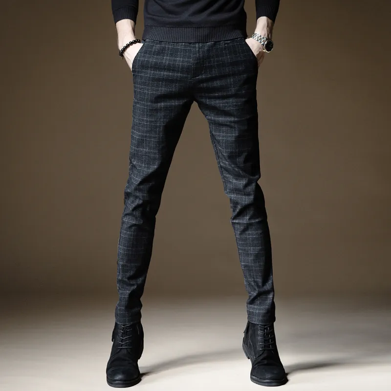 Devanro Casual Pants Men's Black-5