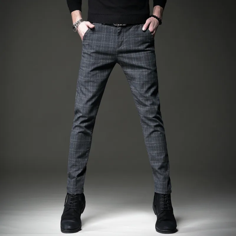 Devanro Casual Pants Men's Black-5