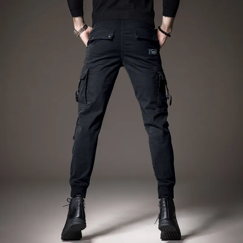 Devanro Casual Pants Men's Black-3