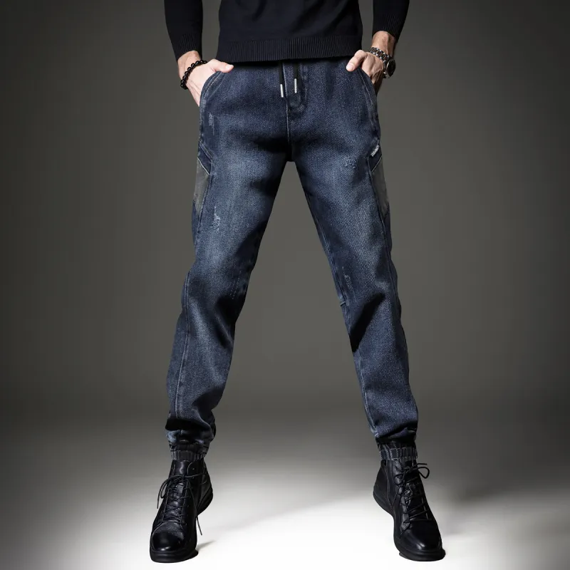 Devanro Casual Pants Men's Black-9