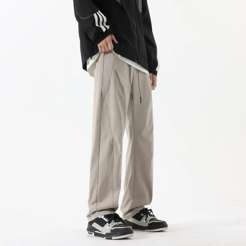 Devanro Casual Pants Men's Khaki-13