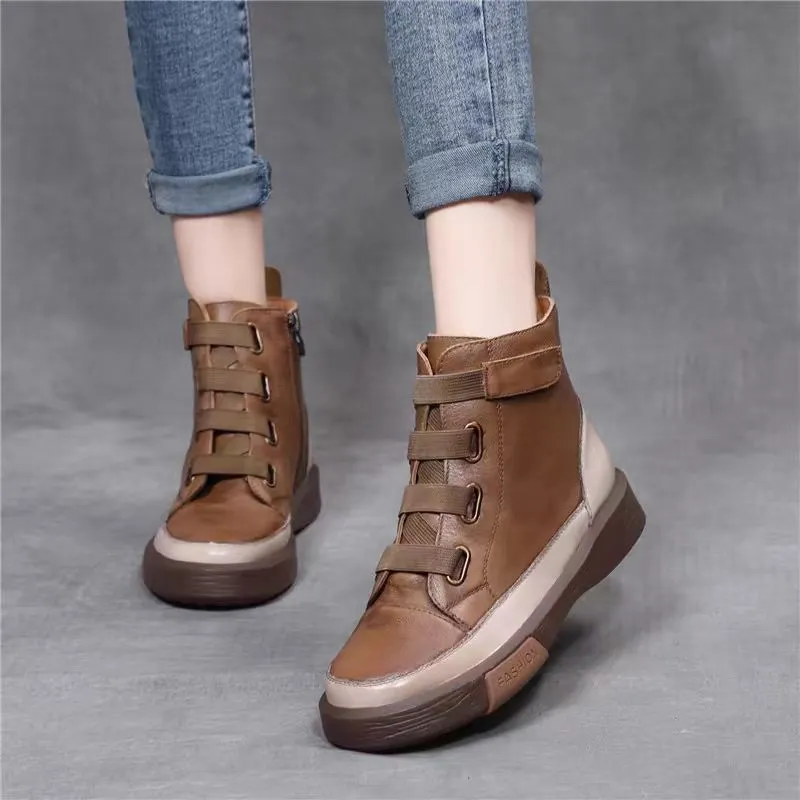 Devanro Ankle Boots Women's Khaki-6