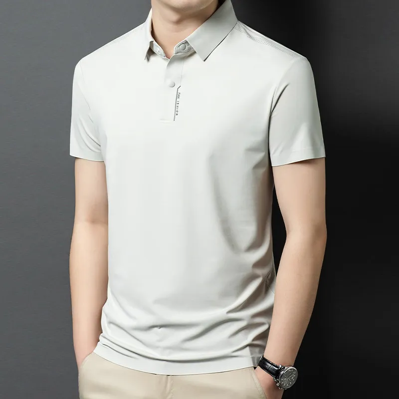 Devanro Polo Shirt Men's Light Pink-10