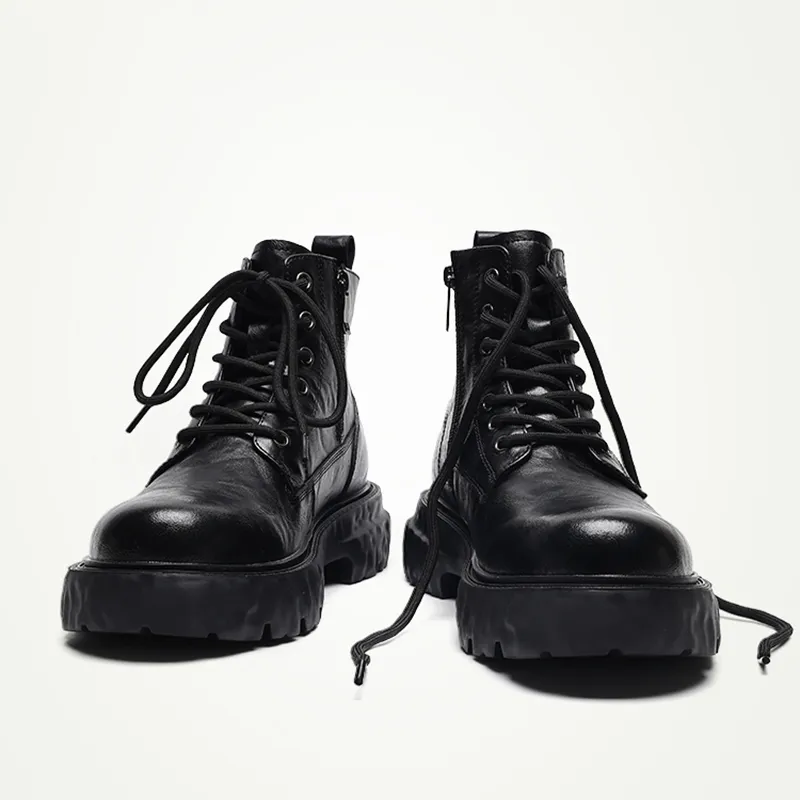 Devanro Short Martin Boot Men's Black-4