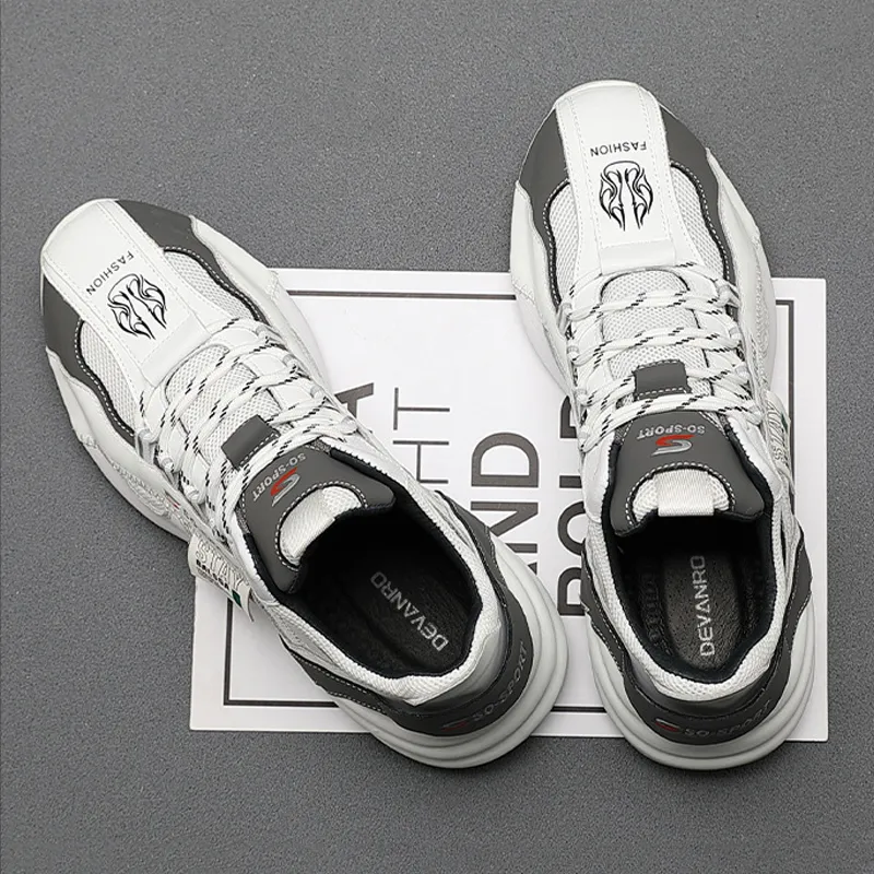Devanro Wear resistant, Lightweight, Breathable, And Non slip. Low Top Casual Shoes Men's-3