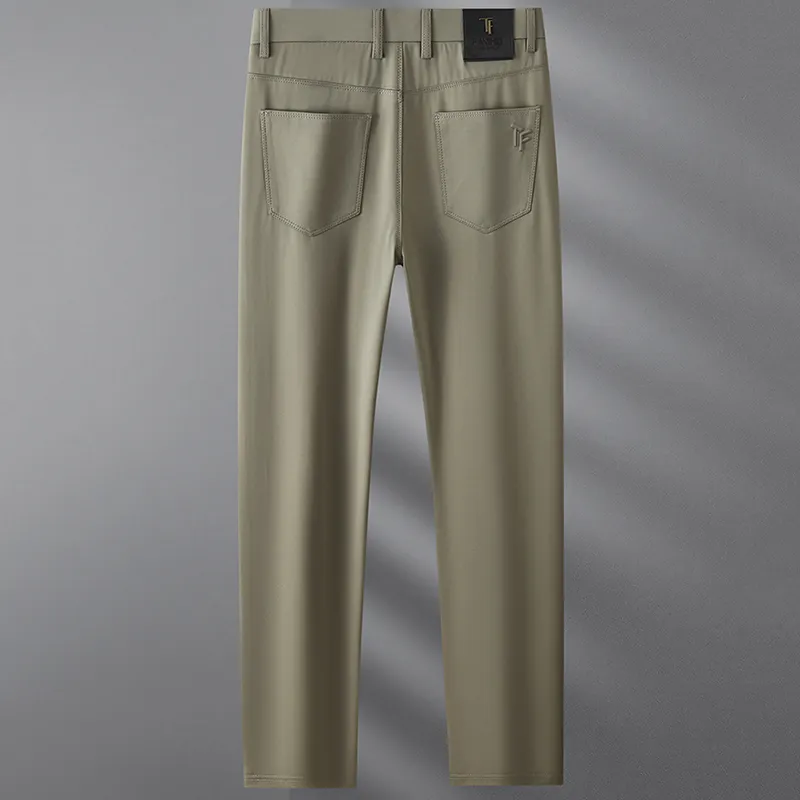 Devanro Casual Pants Men Khaki-1