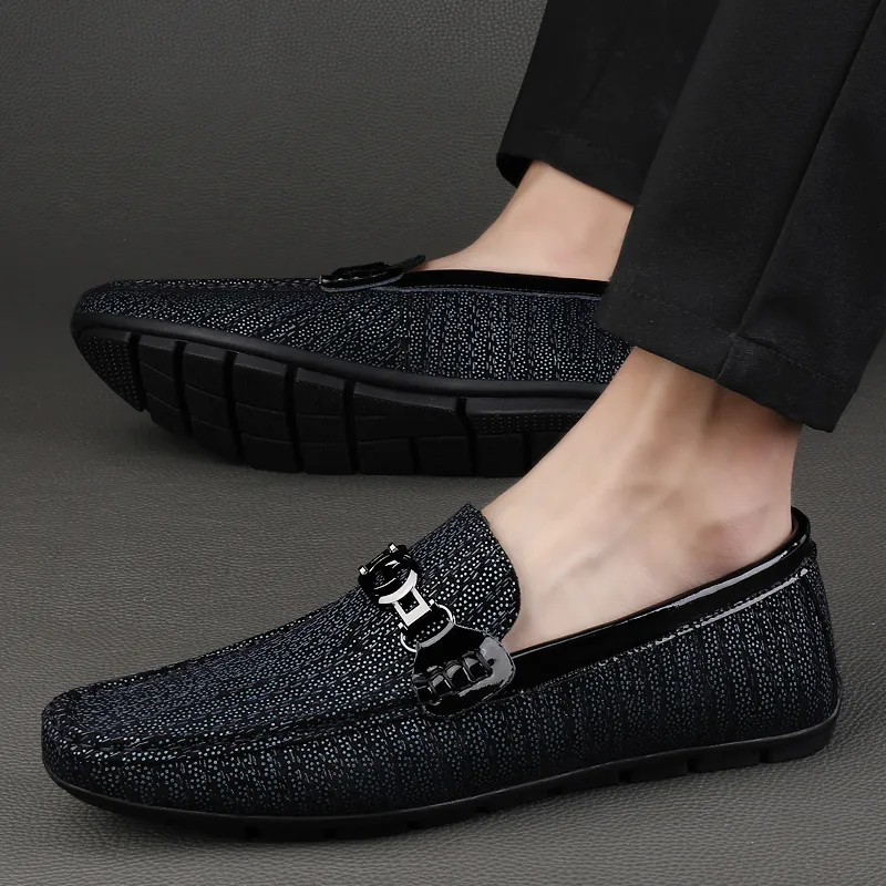Devanro Men's Casual Shoes Men Low Top Black-9