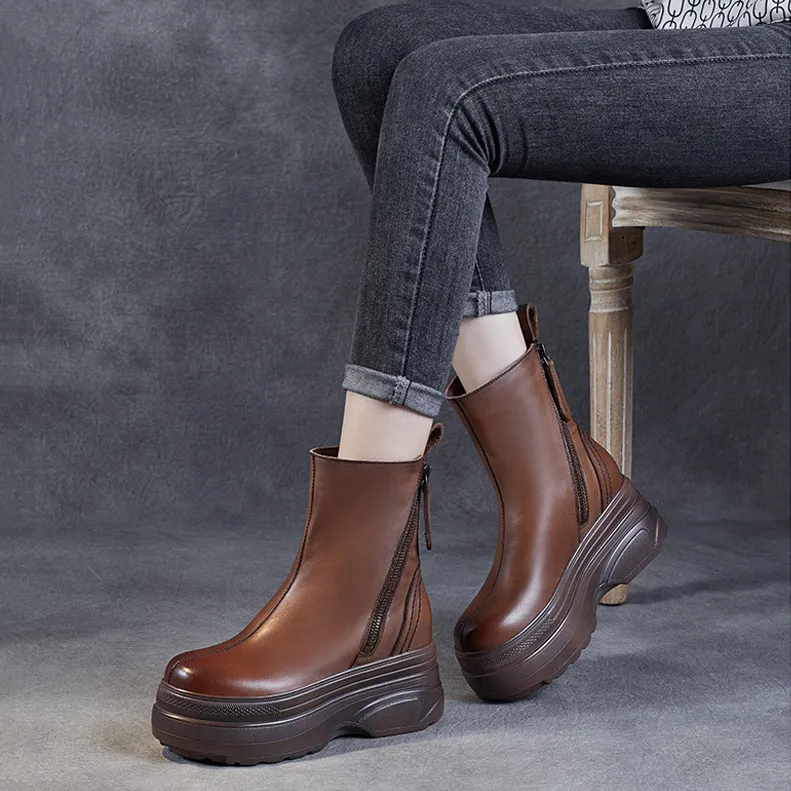 Devanro Ankle Boots High Heel Women's-7