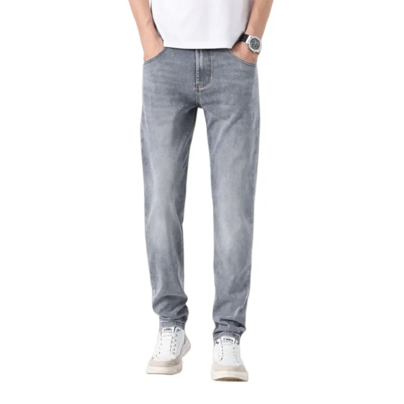 Devanro Jeans Men's Gray Ankle Length Pants-2