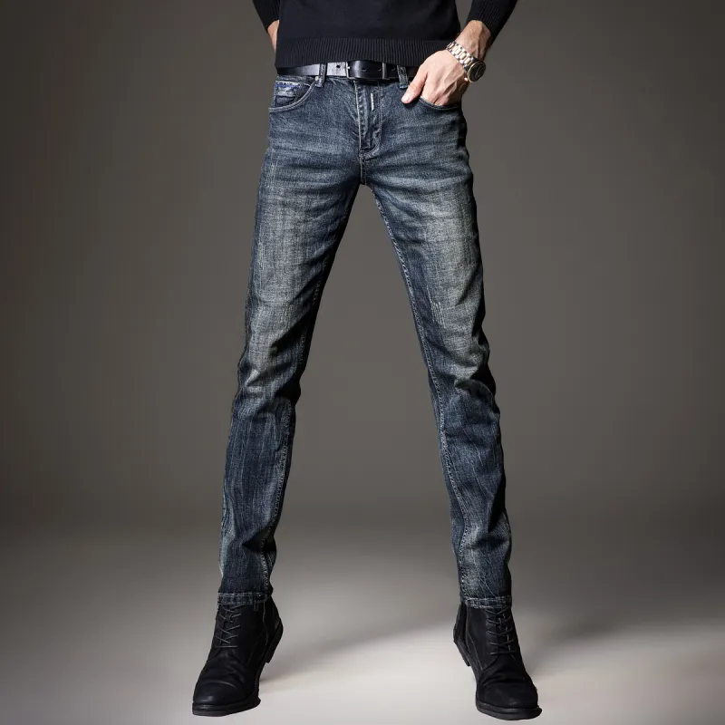 Devanro Jeans Men's Vintage Blue-1