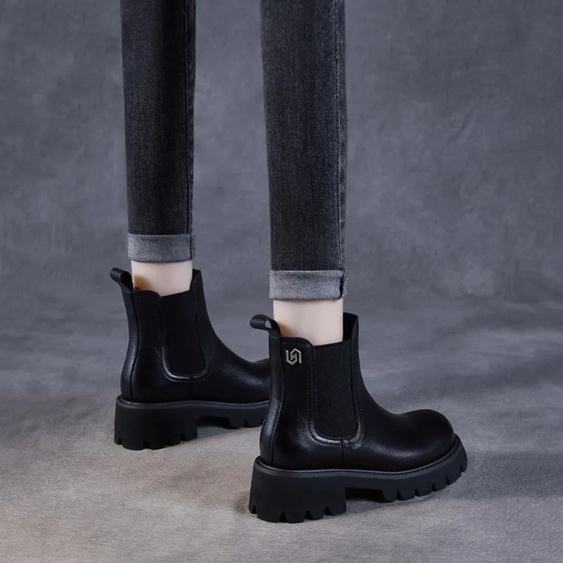 Devanro Short Chelsea Boots 5.5cm Women's-2