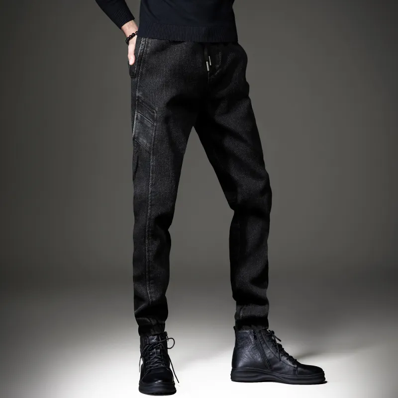 Devanro Casual Pants Men's Black-5