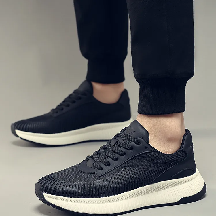 Devanro Cushioning Moisture Wicking Height Increasing Lightweight Breathable Slip Resistant Low Top Casual Shoes Men's-11