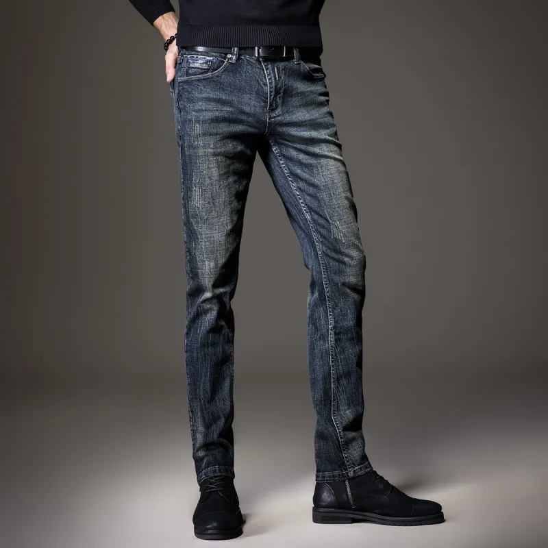 Devanro Jeans Men's Vintage Blue-9