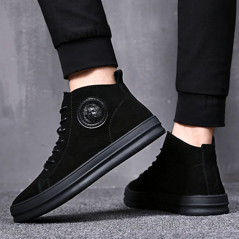 Devanro Ankle Boots Men's Black-3