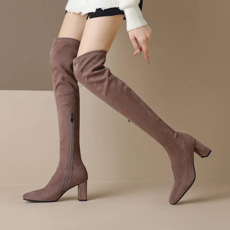 Devanro Over-the-knee Boots 7.5cm Women's-13