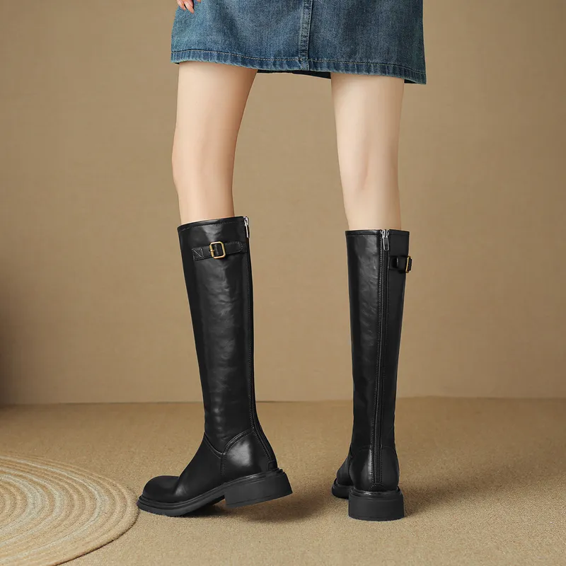 Devanro Knee-high Boots 3.5cm Women's-7