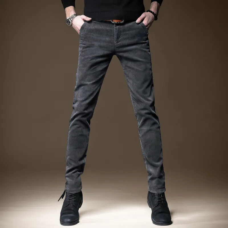 Devanro Casual Pants Men's Gray-3