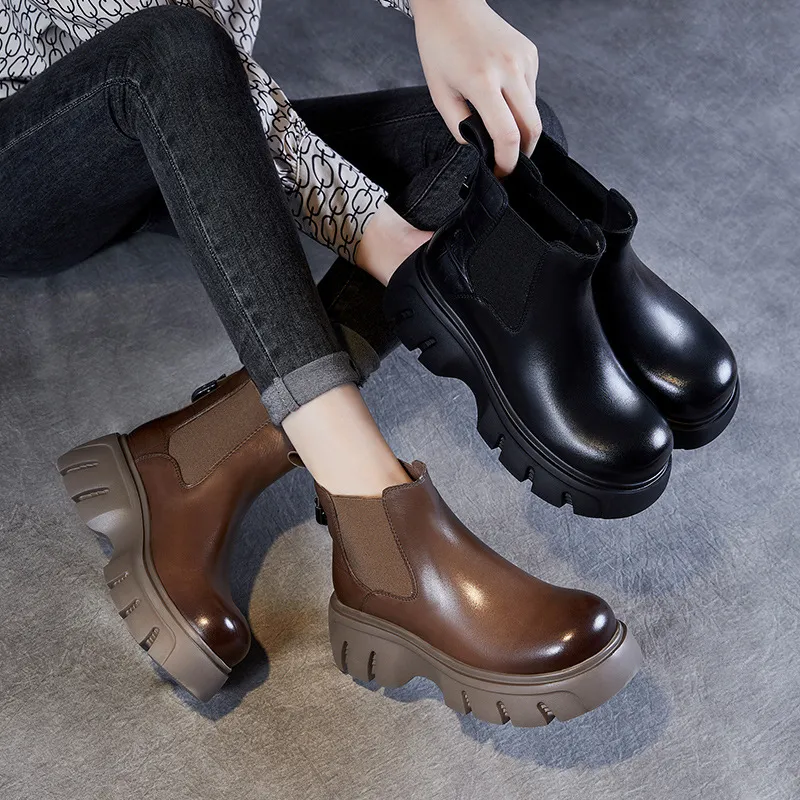 Devanro Short Chelsea Boots 6.0cm Women's-12