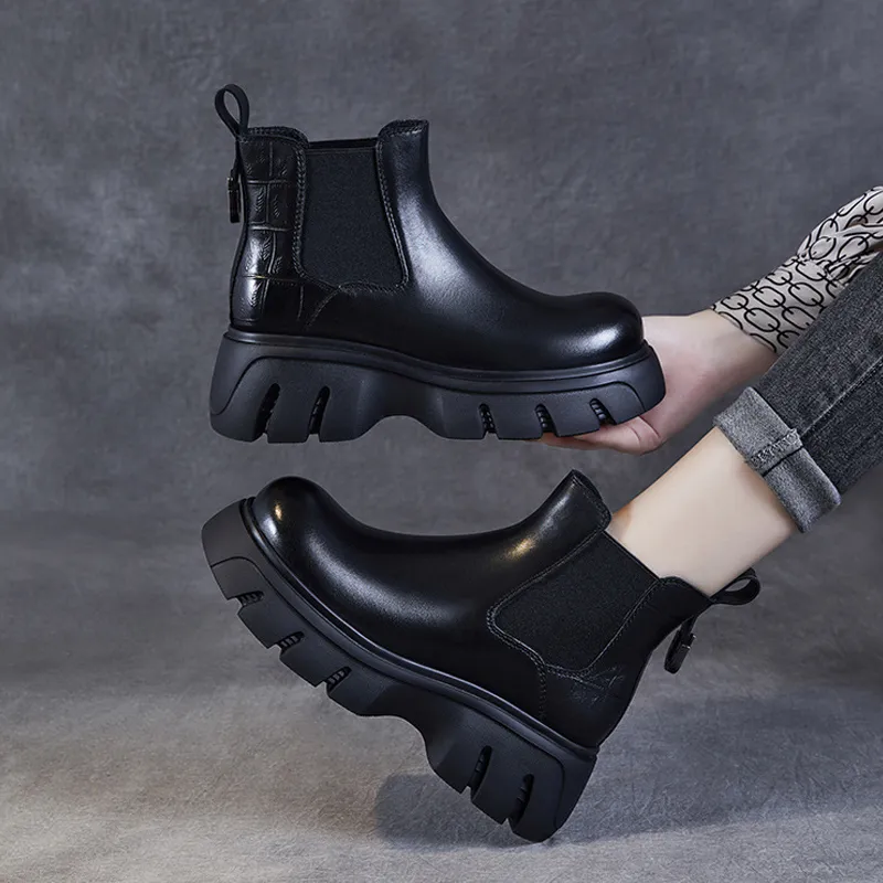 Devanro Short Chelsea Boots 6.0cm Women's-3