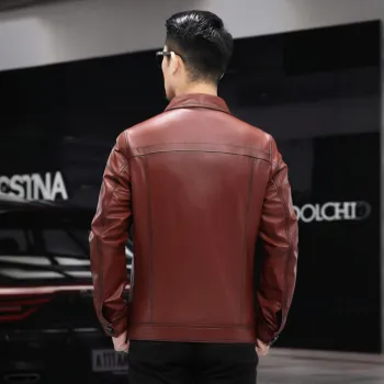 Devanro Genuine Leather Jacket Men's