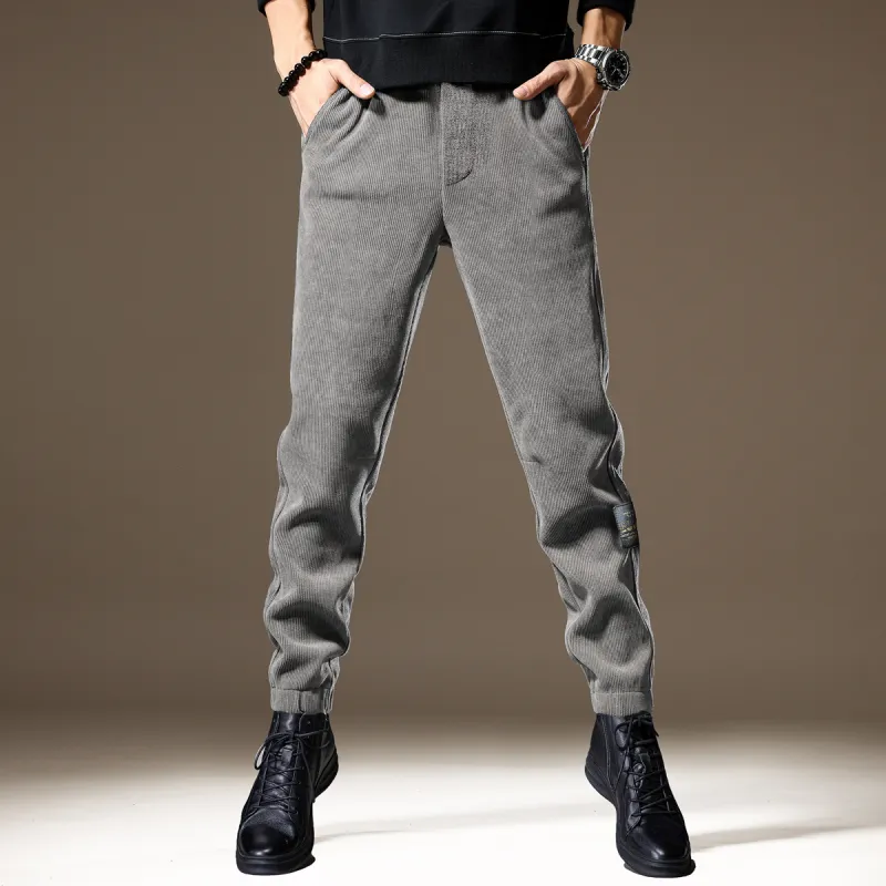 Devanro Casual Pants Men's Black-9