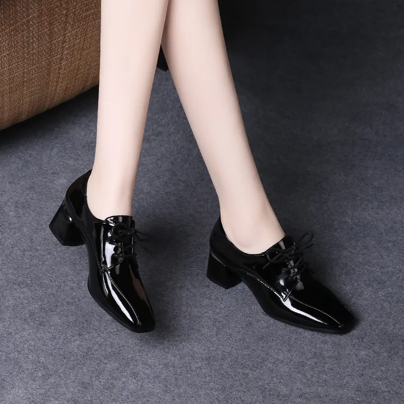 Devanro Chunky Heel High Heels 5.0cm Women's-3