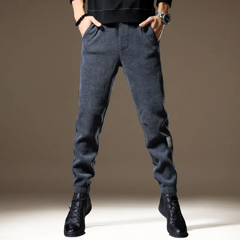 Devanro Casual Pants Men's Black-7