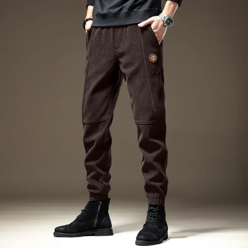 Devanro Casual Pants Men's Black-7
