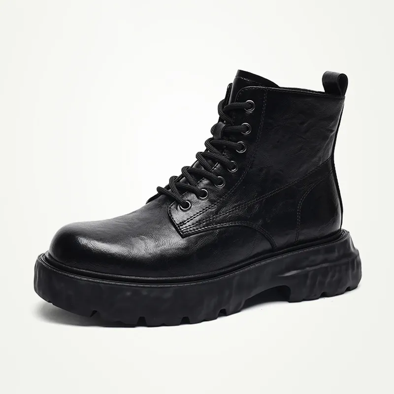 Devanro Short Martin Boot Men's Black-1