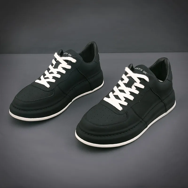 Devanro Moisture-Wicking Height Increasing Wear-Resistant Slip-Resistant Low-Top Skateboard Shoes Men's-2