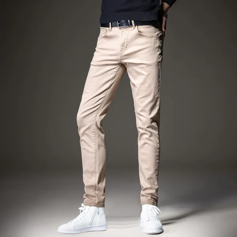 Devanro Casual Pants Men's Khaki-4