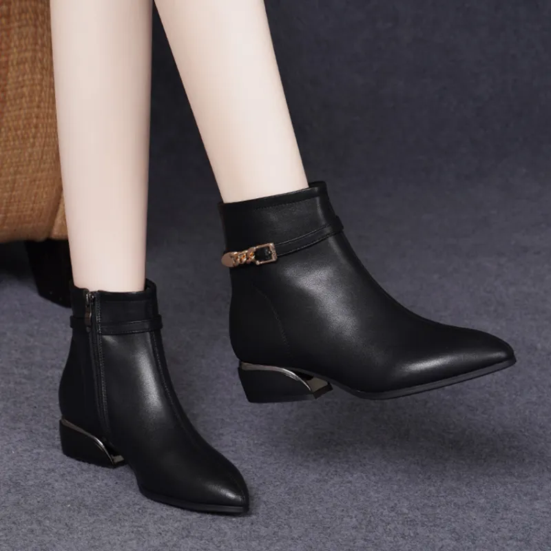 Devanro Ankle Boots Women's Black-5