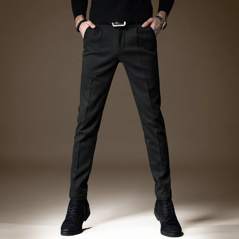 Devanro Casual Pants Men's Black-1