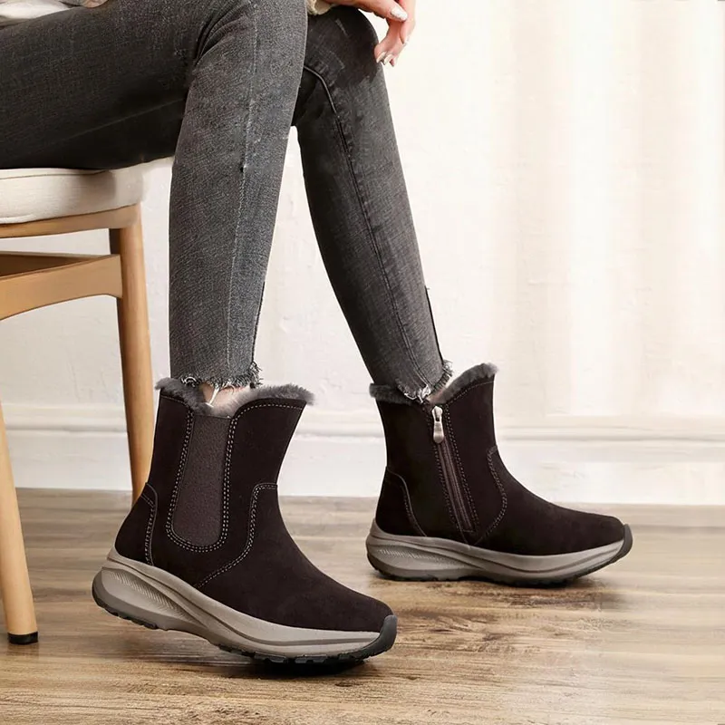 Devanro Warm Wear-Resistant Slip-Resistant Short Snow Boots Women's-6