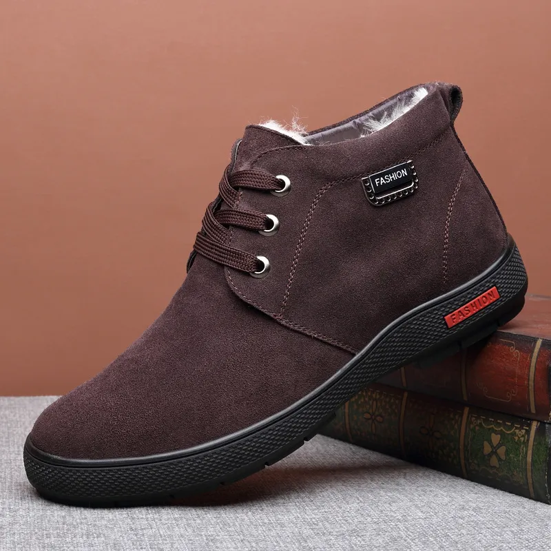 Devanro Warm Wear-Resistant Slip-Resistant Mid-Top Casual Shoes Men's-9