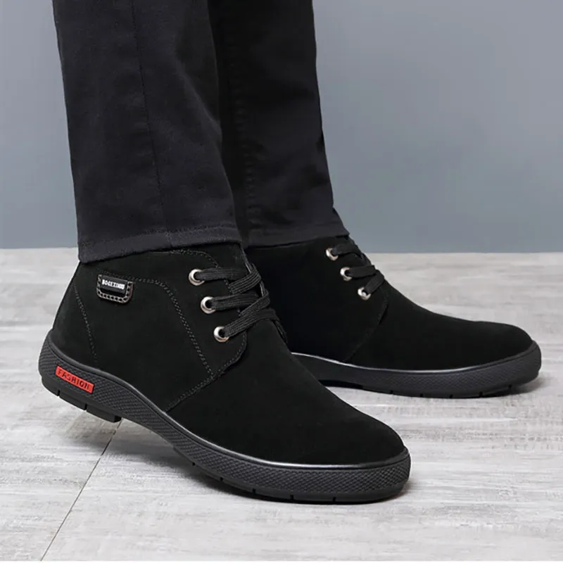 Devanro Warm Wear-Resistant Slip-Resistant Mid-Top Casual Shoes Men's-4