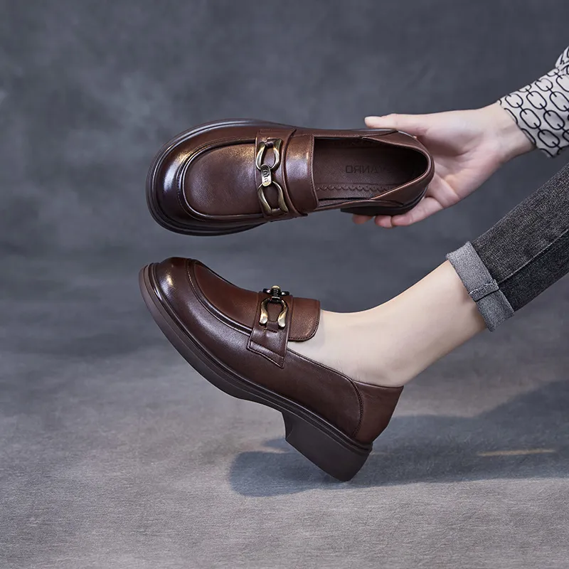Devanro Loafers Women's Brown-6
