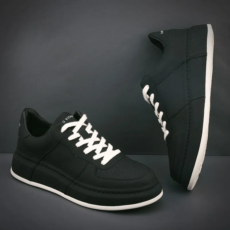 Devanro Moisture-Wicking Height Increasing Wear-Resistant Slip-Resistant Low-Top Skateboard Shoes Men's-1