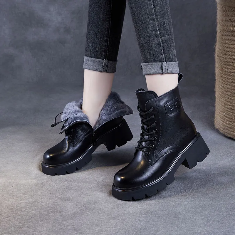 Devanro Short Martin Boot 5.5cm Women's-3