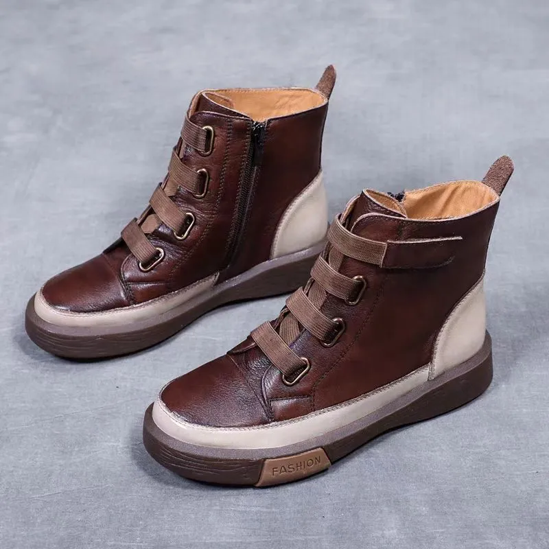 Devanro Ankle Boots Women's Khaki-12