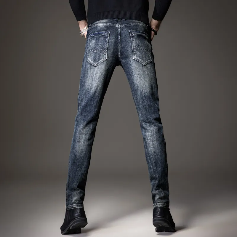 Devanro Jeans Men's Vintage Blue-8