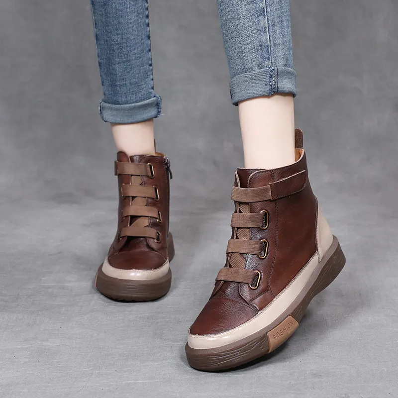 Devanro Ankle Boots Women's Khaki-10