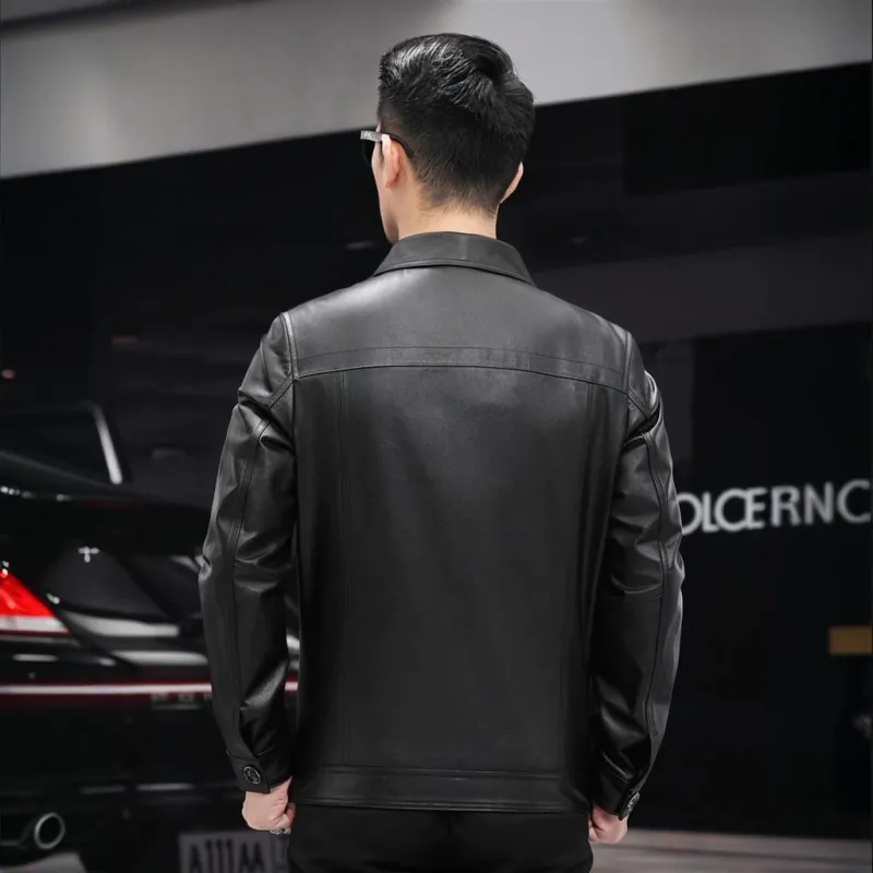 Devanro Genuine Leather Jacket Men's-2